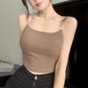 Жилет на бретелях для женщин, короткий стиль, красивая спина, без бретелек, сексуальный интерьер, пикантный топ без рукавов для девушек с подушкой для груди