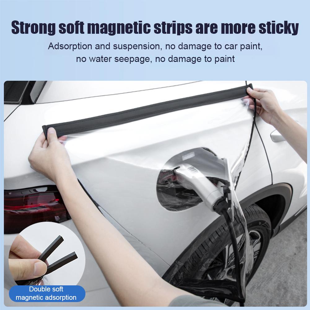 Car Charging Port Rain Cover, EV Charger Plug Cover Magnet For Electric Vehicle Waterproof Vehicle Charging Gun Protective Cover