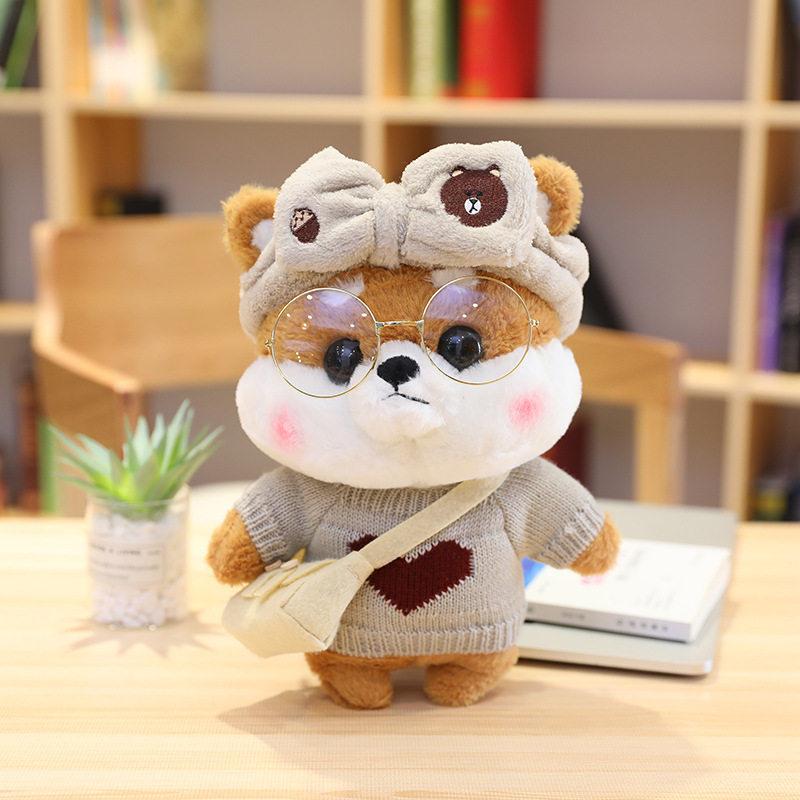 Куклы Ins Shiba Inu, милые тряпичные куклы, плюшевые игрушки, украшения для собак, подарок на день рождения для девочки