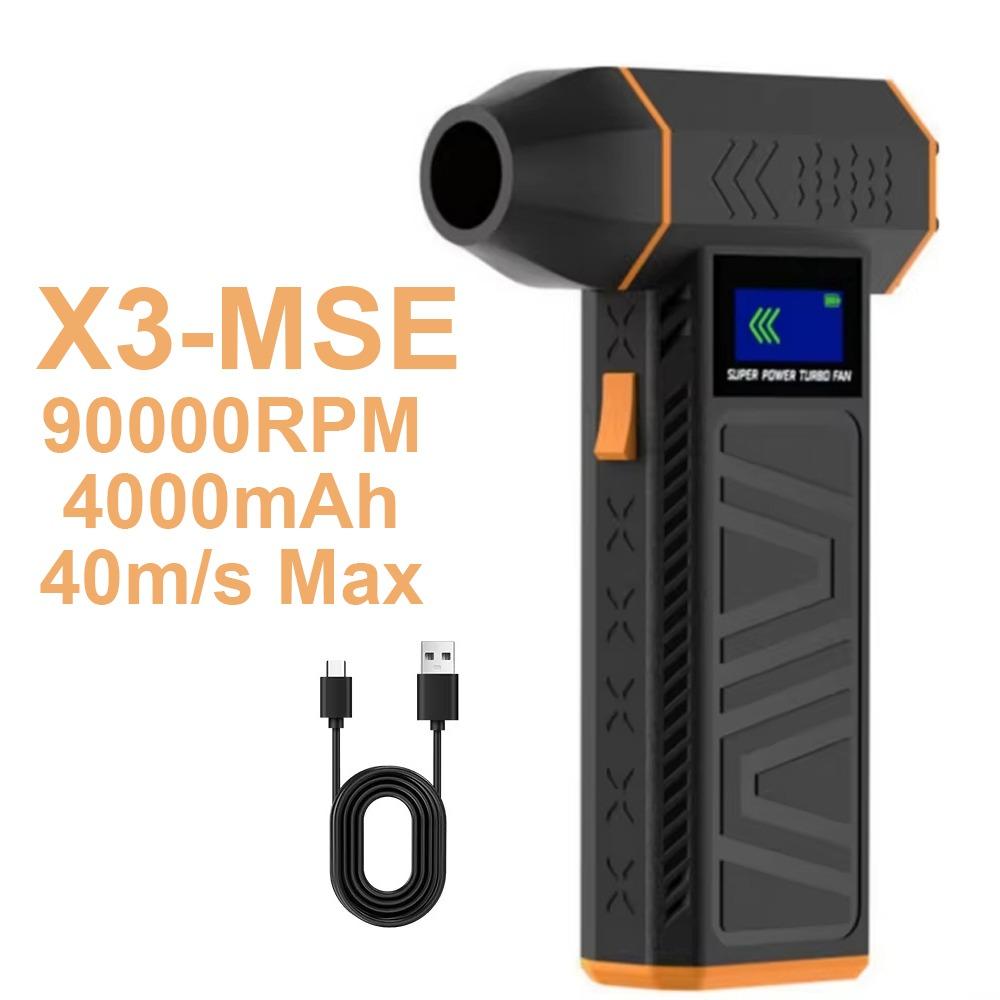 Мощный светодиодный турбовентилятор Snow Whiz со скоростью ветра 52 м/с, мощный струйный вентилятор для чистки автомобиля