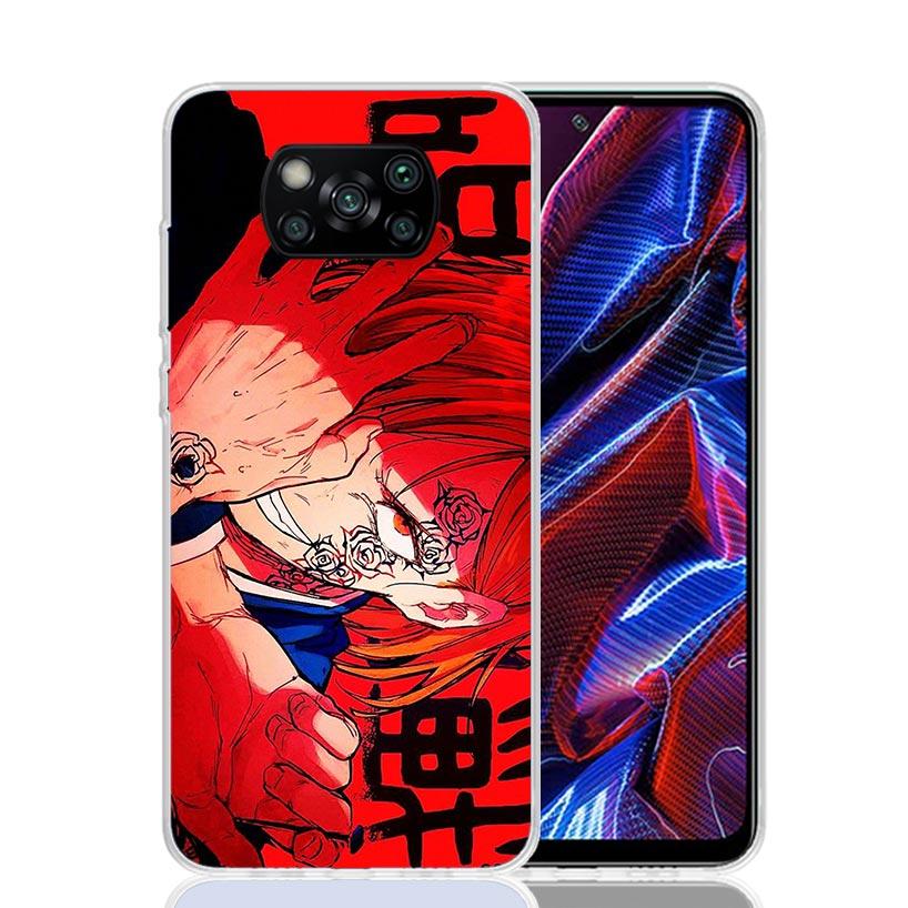 Япония Аниме JujuKaisen Чехол для телефона Для Xiaomi Poco X7 X6 X5 Pro F7 Ultra Redmi 15C 15 13 13C 12 12C 10 10A 10C 9 9A 9C 9T Чехол P