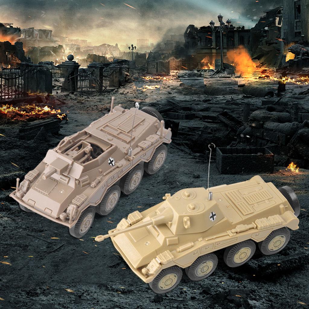 2 шт. Пластиковые 4D Наборы моделей для сборки 1:72-й Бронированный Разведывательный Автомобиль Игровой Микро-Пейзаж