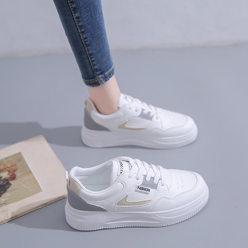 Белые туфли женские новые осенние женские туфли универсальные повседневные туфли студенческие кроссовки на платформе