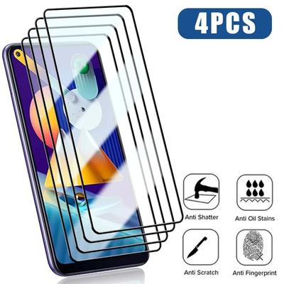 4 шт. закаленное стекло для Samsung A13 A23 A33 A53 A73 5G Защитная пленка для экрана для Samsung A51 A52 A71 A72 A03 S20 S21 FE 5G Стекло