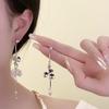Элегантные асимметричные серьги-кисточки с жемчугом и цветами