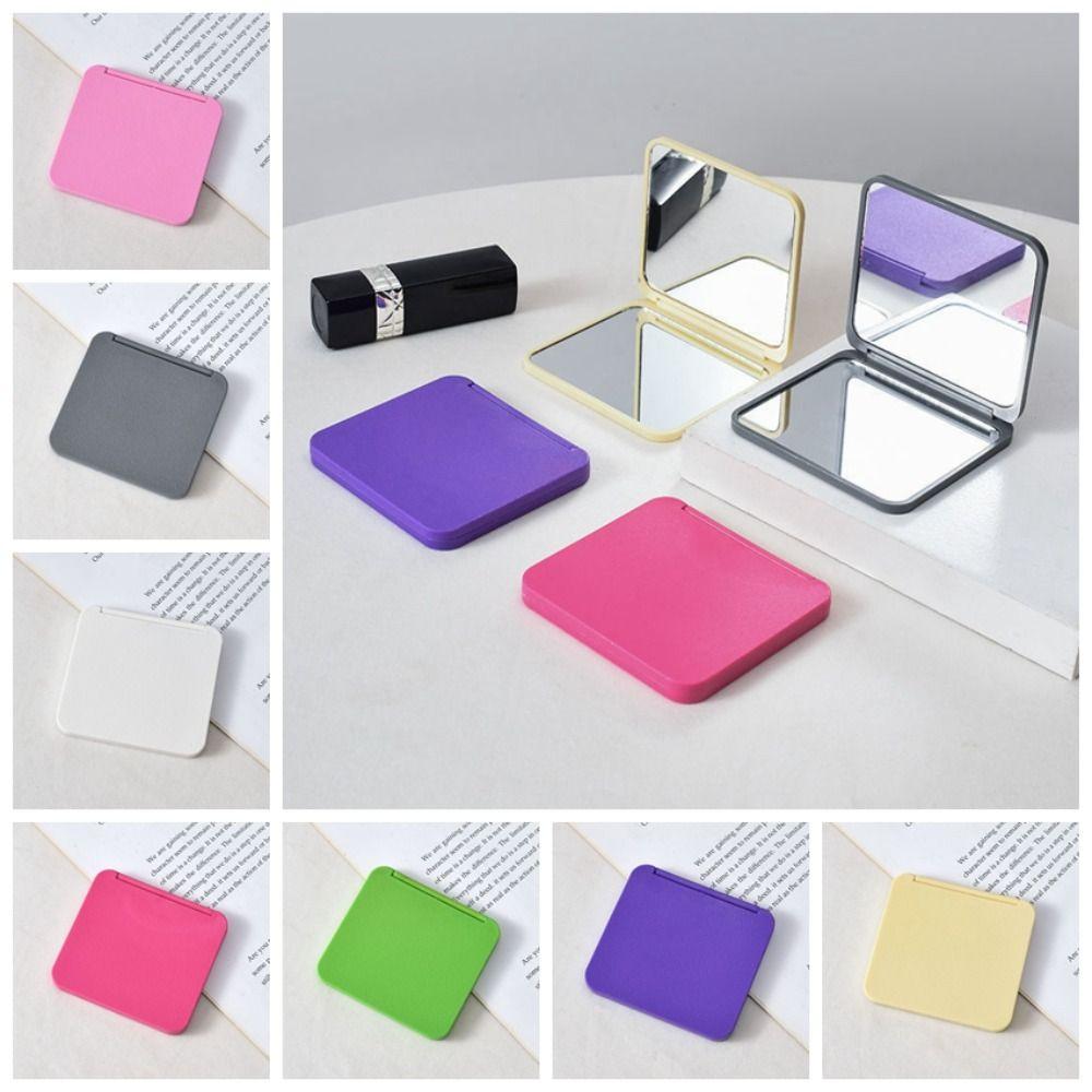 High Definition Portable Folding Mirror Square Desktop Decorative Mirror  Girl Lady
