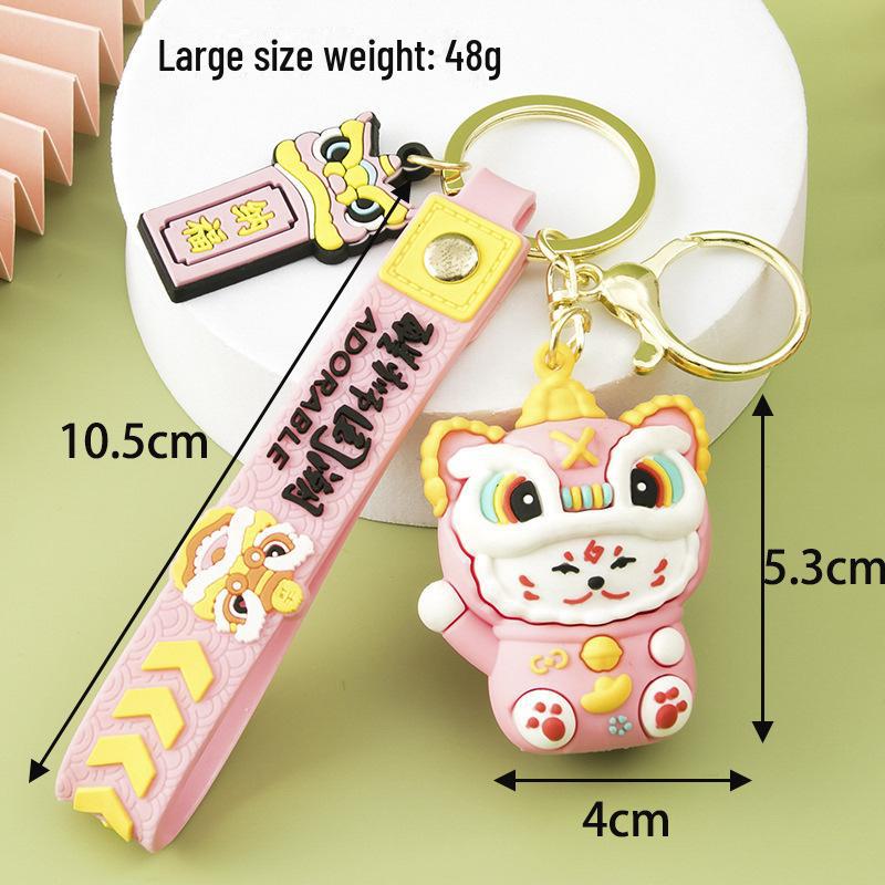 Корейский милый брелок для ключей Lucky Cat: Очаровательная подвеска для пар, сумок и автомобилей