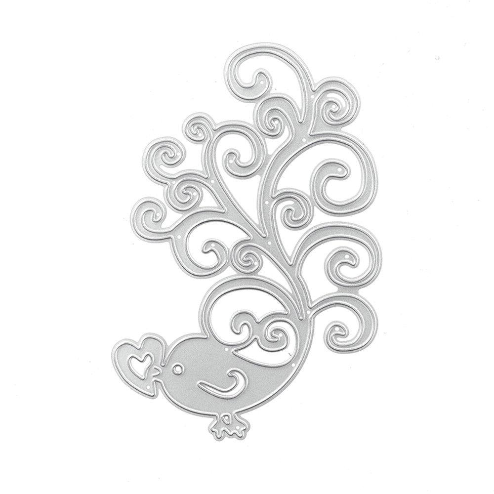Сердце кружево птица трафареты металлический трафарет DIY Скрапбукинг альбом бумажная карта тиснение ремесло высечка животных
