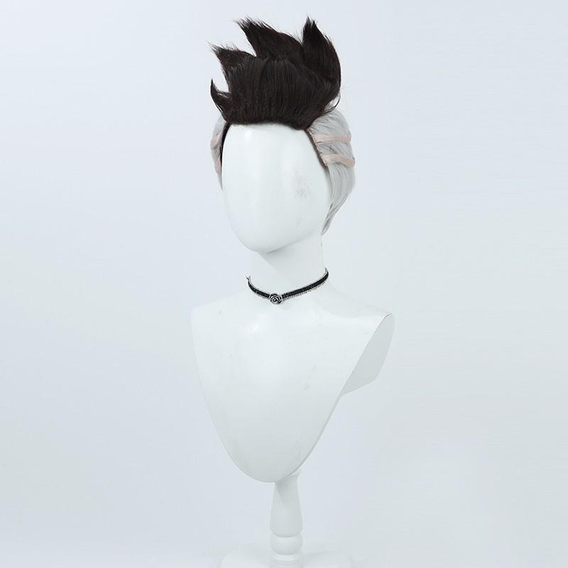 Аниме Edgerunners Martinez David Косплей Парик Черный Серый Короткие Термостойкие Волосы Парики Для Вечеринки в Хэллоуин + Шапочка для Парика