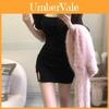 Street Style Black Short Sleeve Bodycon Dress With Embroidered Hollow Pattern For Summer Fashion