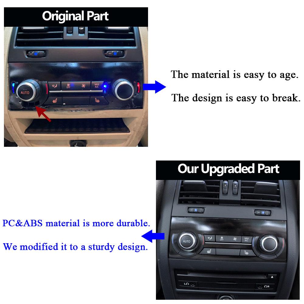 Задний кондиционер AC Vent Control Switch Рамка панели Крышка Накладка для BMW 5 6 7 X5 X6 Series F10 F11 F07 F06 F01 F02 F15