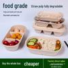 Eco-friendly Three-Compartment Disposable Bento Box – Microwaveable Paper Lunch Container for Salads and Light Meals