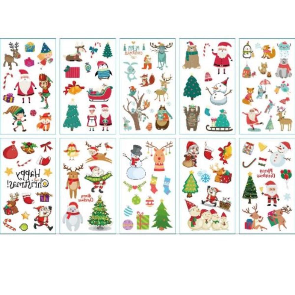Модная татуировка Рождественская наклейка из хны, которая украсит конец года, тип SF
