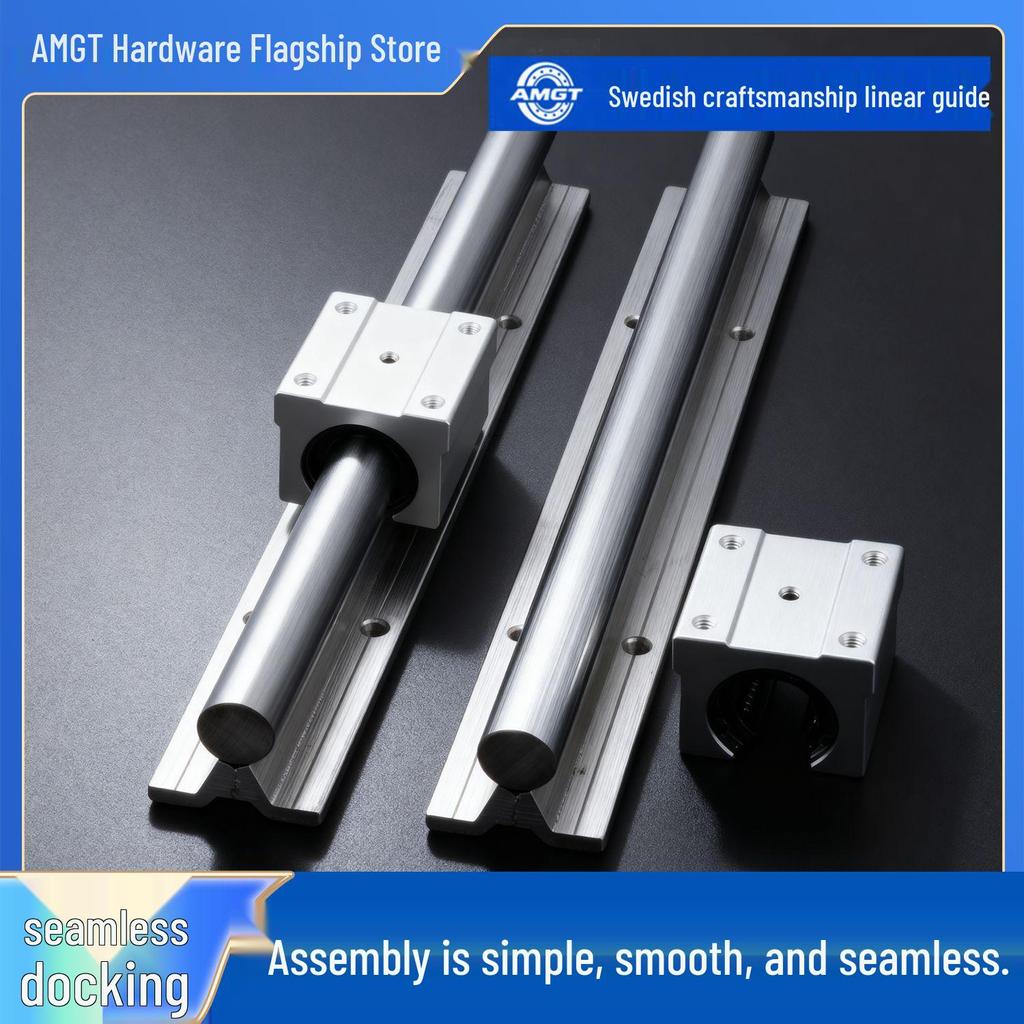 Швейцарский линейный направляющий слайдер AMGT с фланцем для столов деревообрабатывающих пил, оптическая ось SBR10/12/16/20 TBR