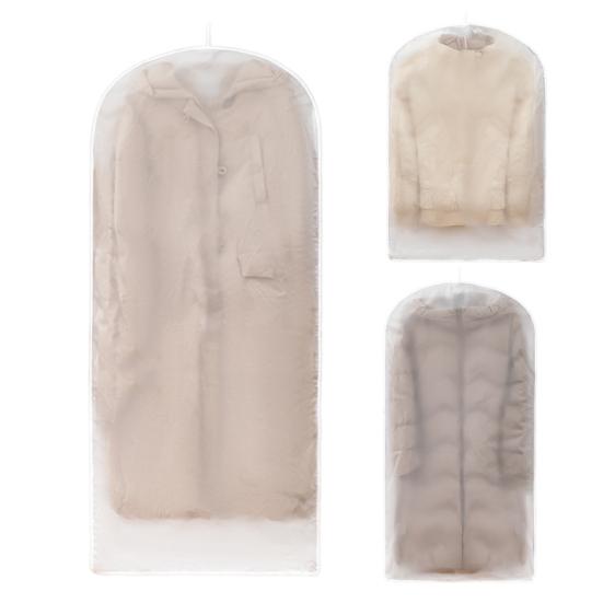 1/3 шт. Подвесные чехлы для одежды с самокомпрессионной молнией, большой емкости, прозрачные, экономящие место