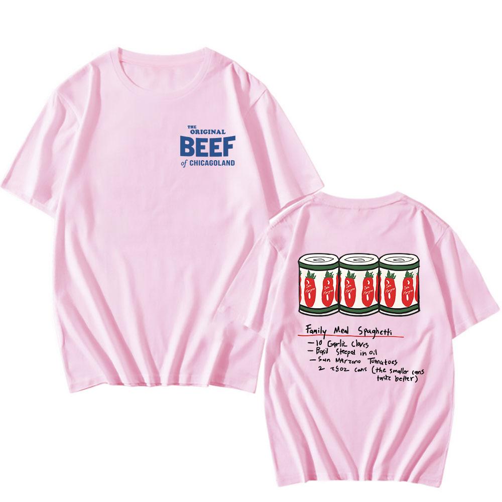 Футболки с изображением телесериала «Медведь» Футболка с принтом «Оригинальная говядина из Чикаголенда» Хлопковые повседневные футболки для мужчин и женщин Футболки с графическим принтом Топ