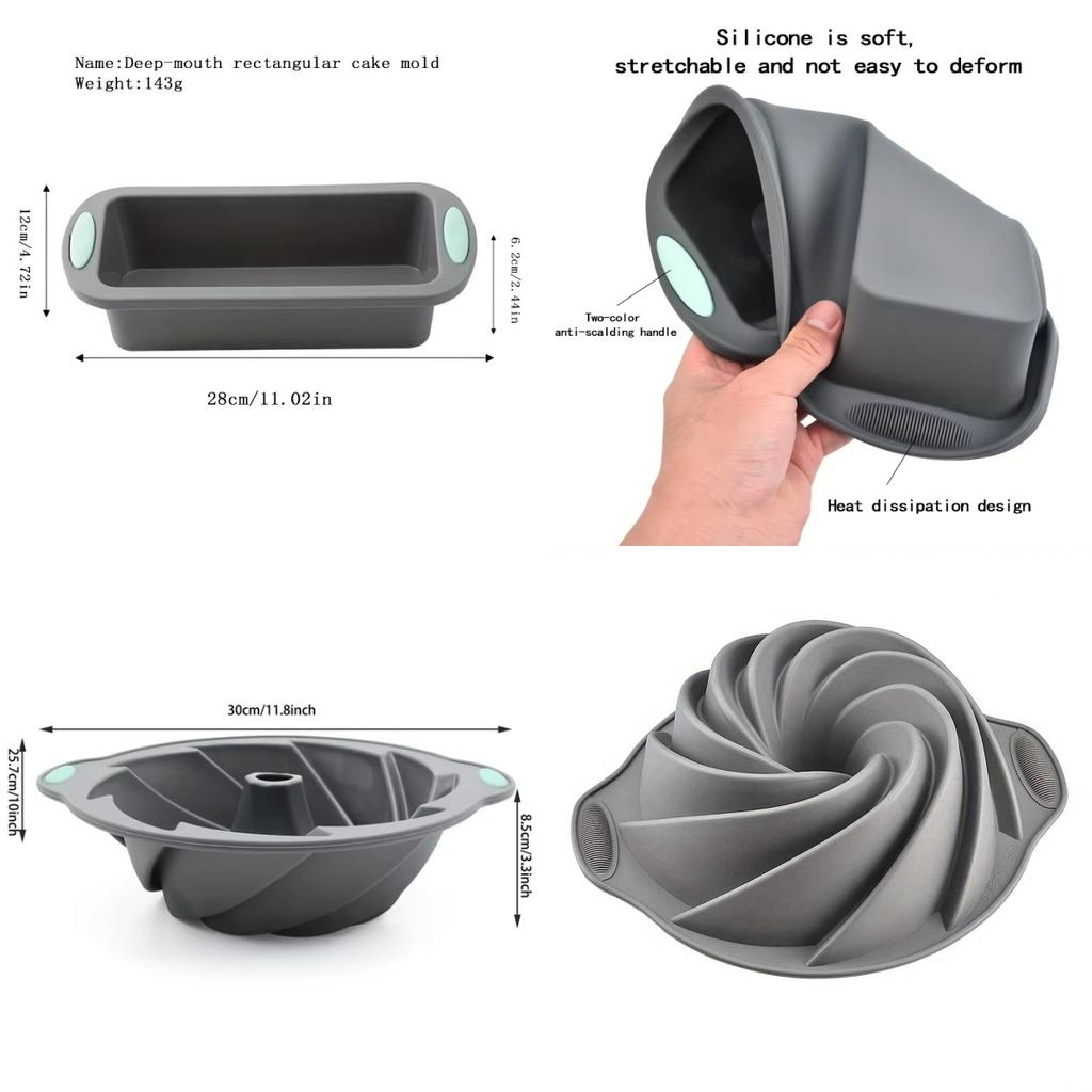 1/3 шт. Термостойкая силиконовая форма для выпечки хлеба, кексов, противня, духовки, посуды для выпечки, кухонных принадлежностей для самостоятельной выпечки