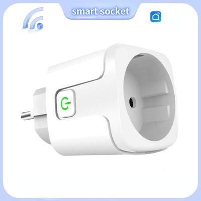 Умная розетка EU 16A/20A AC100-240V Wi-Fi Умная розетка, голосовое управление Alexa Google Home, для Tuya Smart Life