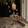 Gold Christmas Candle Holder Iron Candle Stand Gifts Metal Candle Holder  Christmas Decor