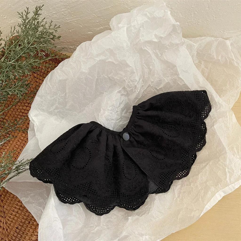 Baby Bib Lace Baby Accessories Korean Kids Lace Collar Cute Hollow Female Baby Bib Scarf Floral Infants Saliva Towel