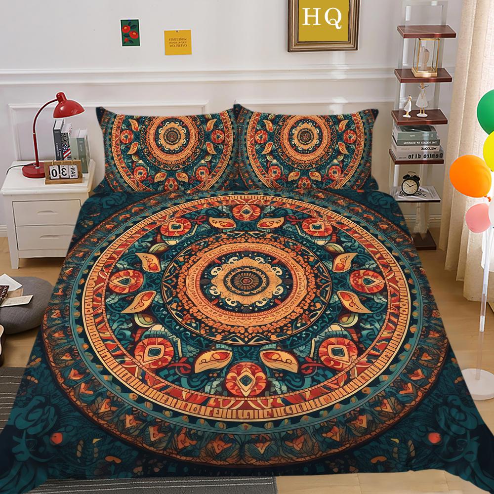 Bedding Set Cover Woman Man Duvet Cover Sets King Queen Size Mandala Bed Clothes Microfiber Home Textiles