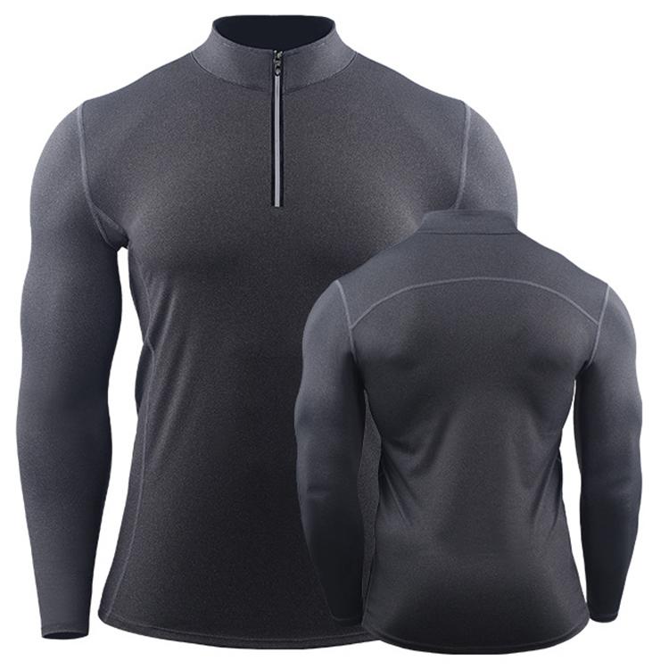 CANGHPGIN Мужская компрессионная спортивная футболка для бега, плотная спортивная одежда с длинными рукавами для фитнеса, быстросохнущая