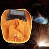 Cowhide Welding Helmet Solar Auto Darkening Dual Lens Anti‑Spatter Heat Insulation Security Head Protection