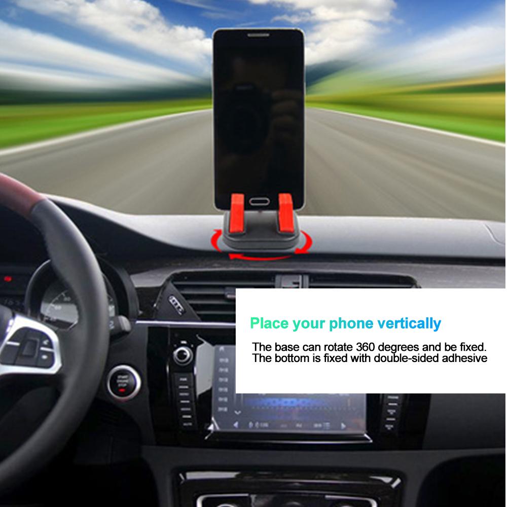 Автомобильный держатель для телефона, вращающийся стол, приборная панель, держатель для мобильного телефона, кронштейн для крепления GPS, поддержка GPS для iPhone, Samsung, Xiaomi, автоаксессуары