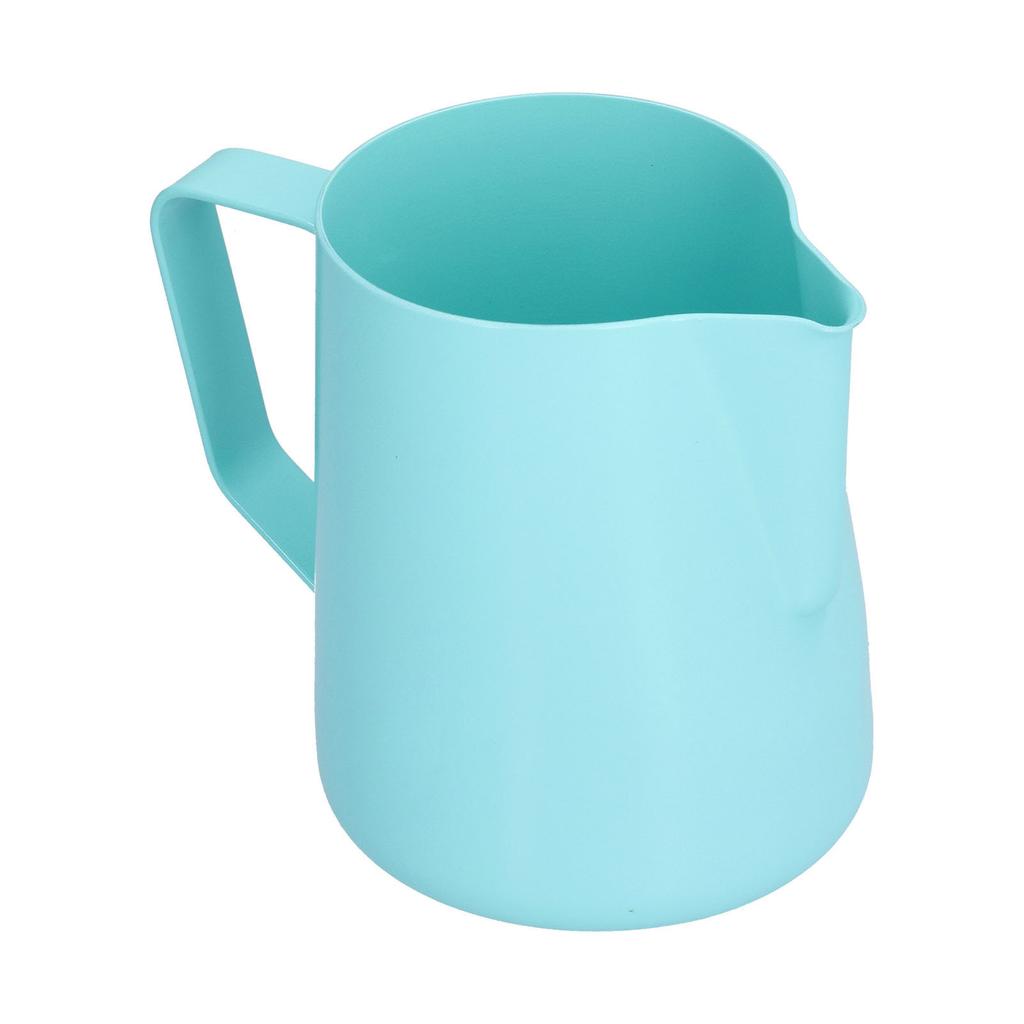 600ml Pointed Mouth Milk Frothing Pitcher Stainless Steel Thickened Milk Frother Cup for HomeBlue