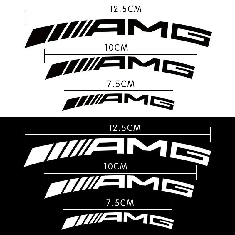 Набор из 6 штук на заказ, 3 размера, для тормозных суппортов AMG Mercedes Benz, наклейки-стикеры, пленка с высокой термостойкостью