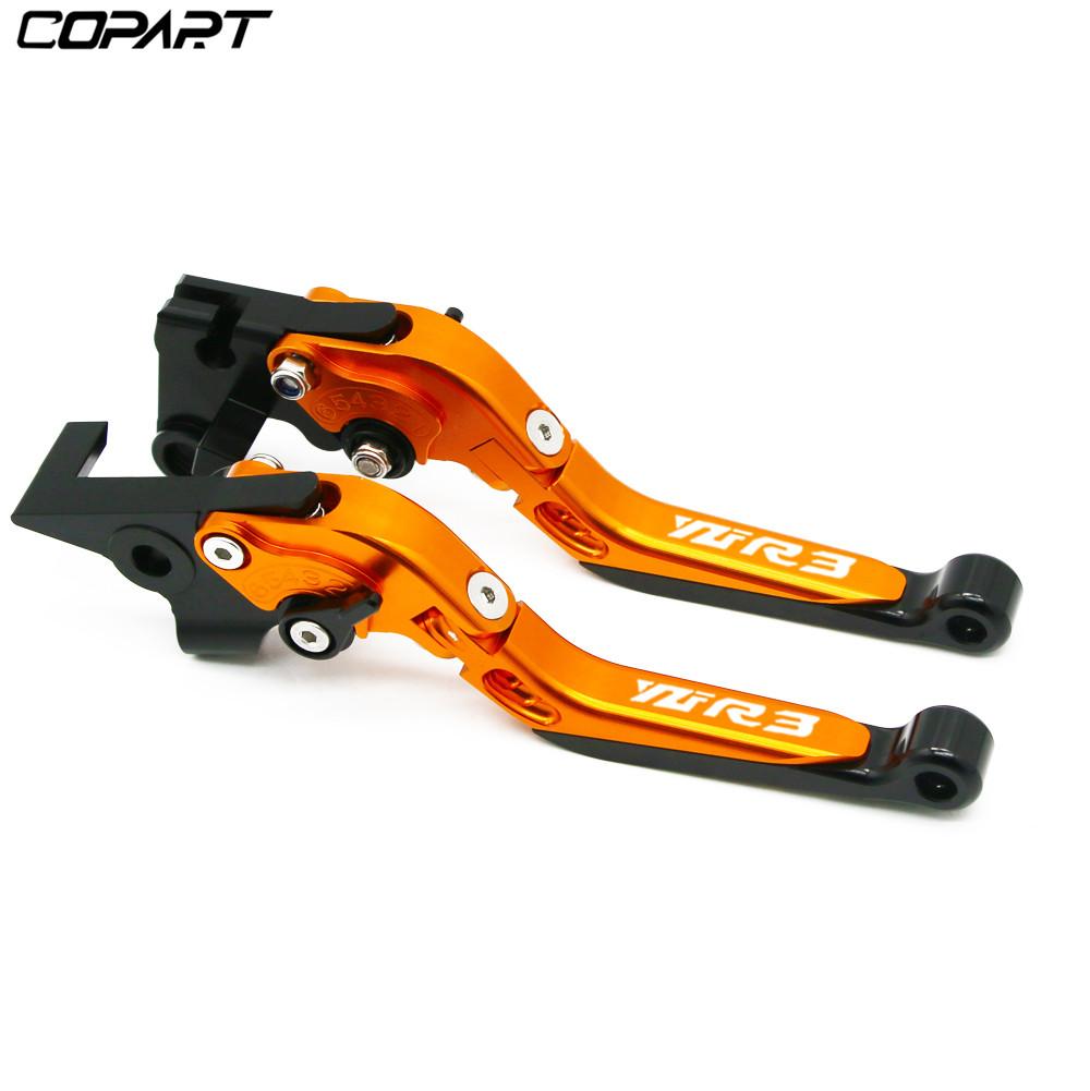 Аксессуары для мотоциклов Ручки руля Складные выдвижные регулируемые рычаги тормоза и сцепления YZF-R3 для Yamaha YZF R3 YZFR3 2015-2025