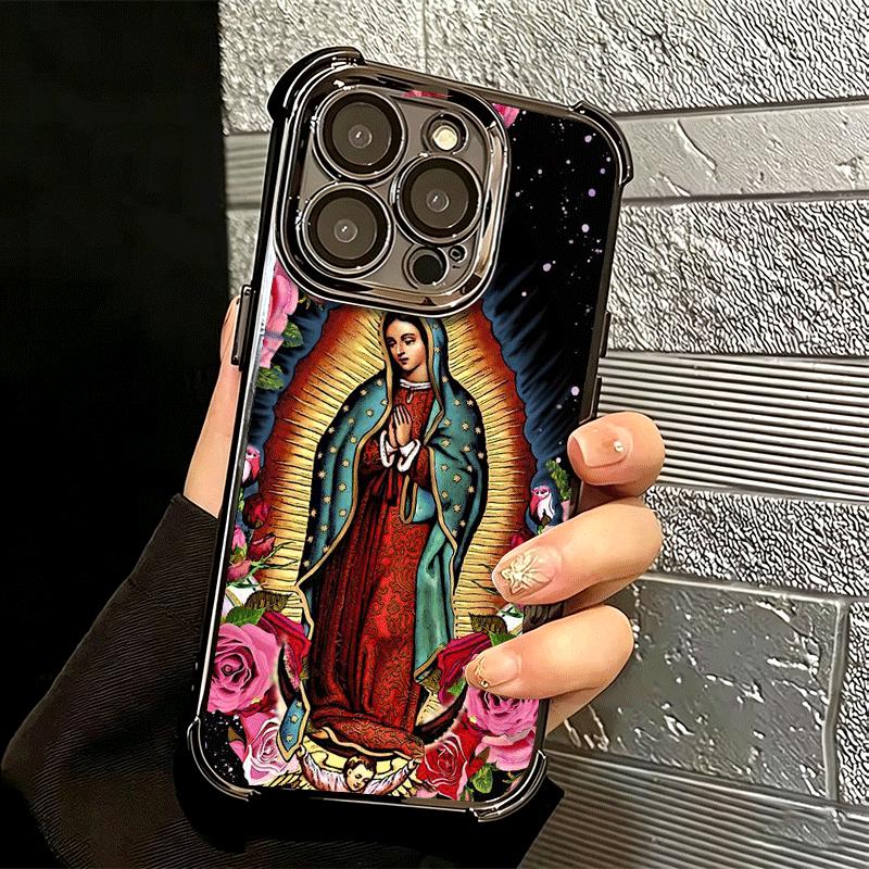 Дева Мария Дева Гваделупская Мягкий Чехол Для Телефона Для iPhone 15 16 17 Air 14 Pro Max 16E Plus 13 12 Mini Покрытие Противоударный Fundas