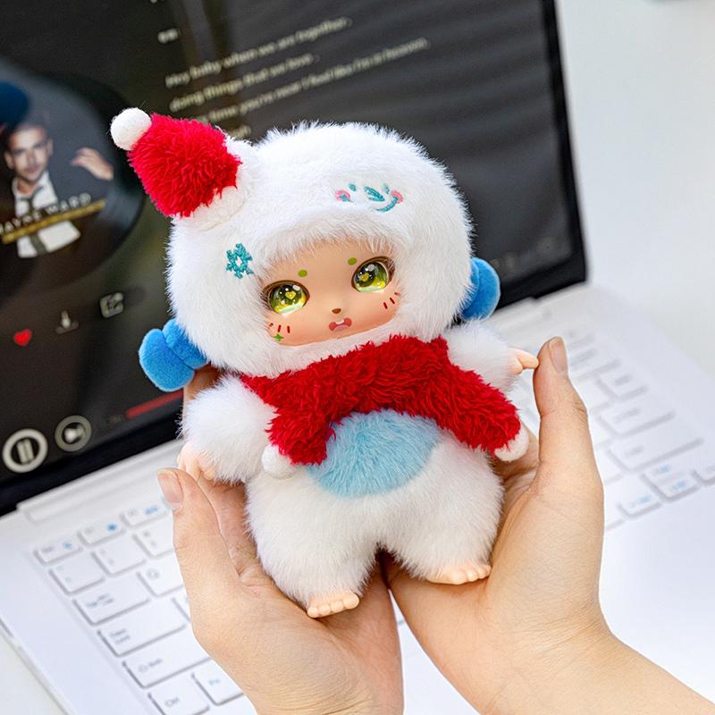Dreamer Series Plush Keychain Cute Vinyl Face Doll Fluffy Soft Filling Animal Pendant Kawaii Packaging Decor and Collection Toys