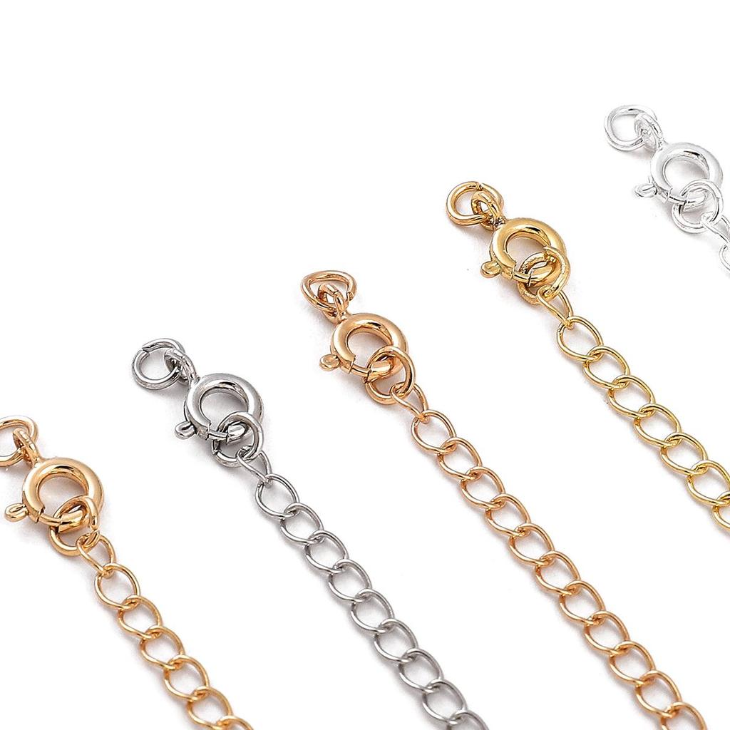 Copper Clad Iron Round Buckle Tail Chain For DIY Jewelry Making Craft Accessories