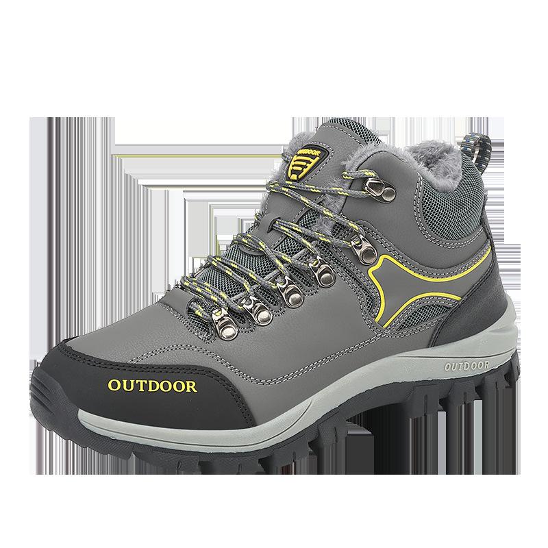 2025 новые зимние высокие бархатные термо-хлопковые ботинки мужские туфли походные ботинки для активного отдыха мужские туфли большого размера