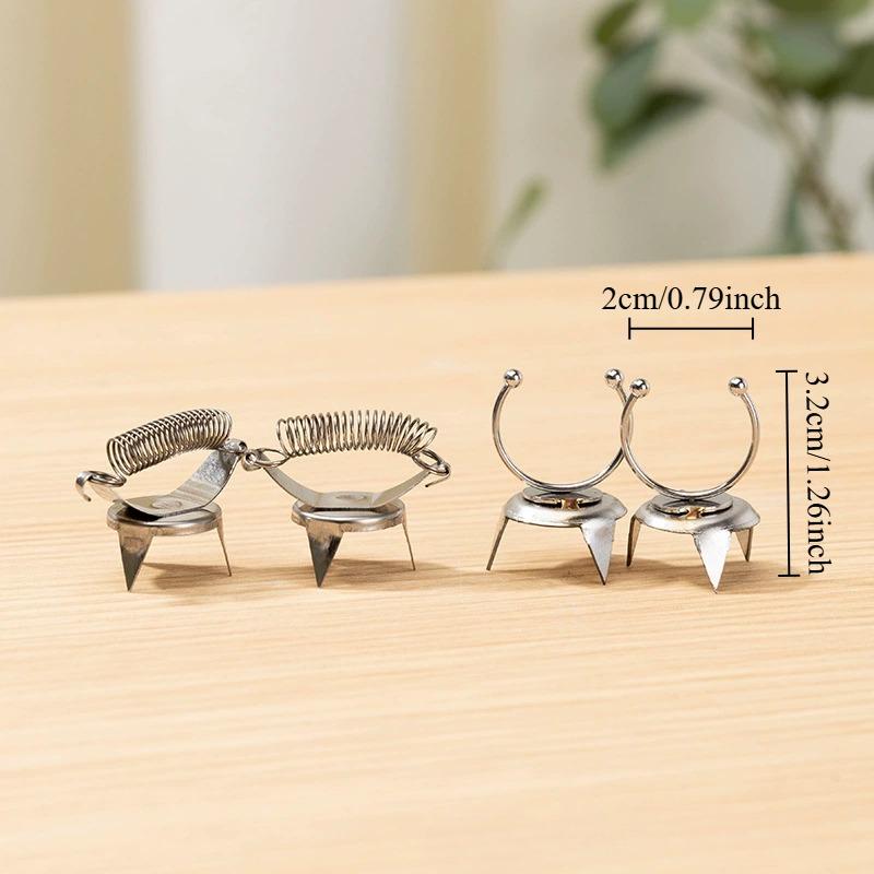 2 шт. Инструмент для глазурования керамики Нержавеющая сталь Зажим для глазури для окунания кончиками пальцев Плескание, Глазурование кончиками пальцев и Раскрашивание большим пальцем