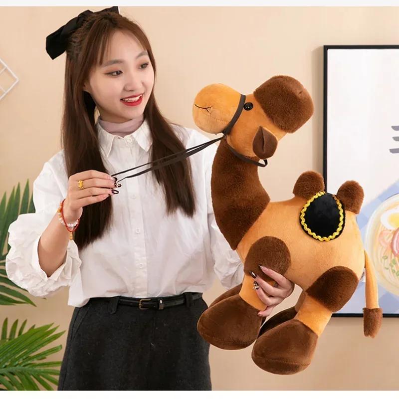 27-30CM Desert Camel Plush Toy Doll Cartoon Animation Animal Animal Mother and Child Kangaroo Doll Parent-child Paradise Doll