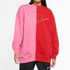 Nike Sweatshirts Women's Red Pink Crew Neck Moderate Regular CZ1431-657