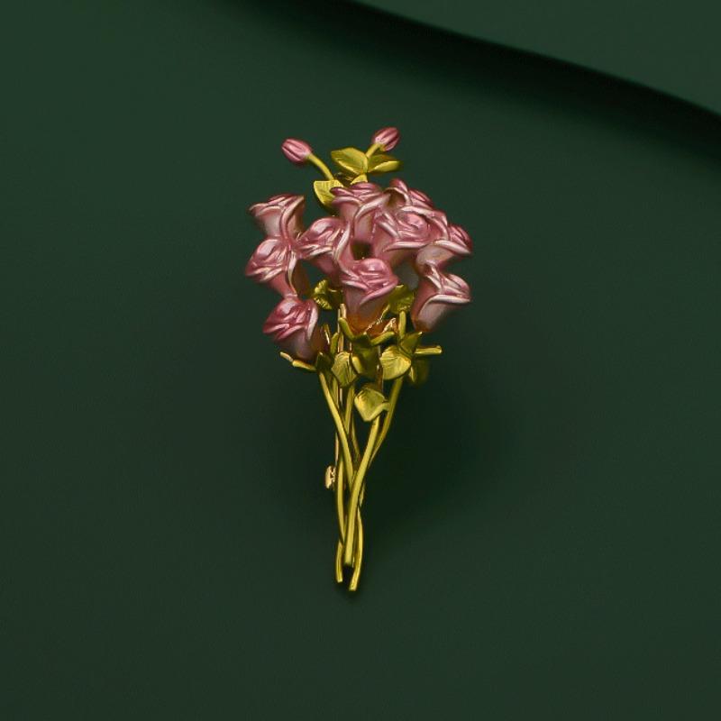 Rose Cluster Brooch, High-end Women's Exquisite and Versatile Brooch, Elegant and Refined Brooch