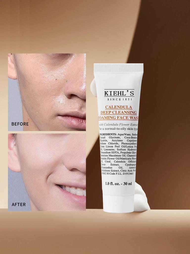 Kiehl's Пенка для глубокого очищения лица с календулой - 30 мл Мягкое очищающее средство