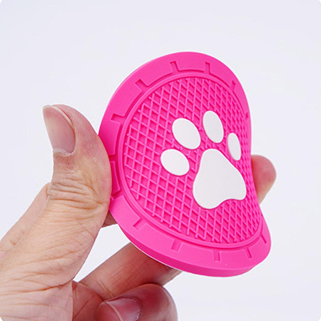 Подставка для стакана с водой в автомобиль, коврик с рисунком кошачьей лапки, вшитый нескользящий коврик, универсальный автомобильный держатель для бутылок, подставка под стакан 2,75 дюйма