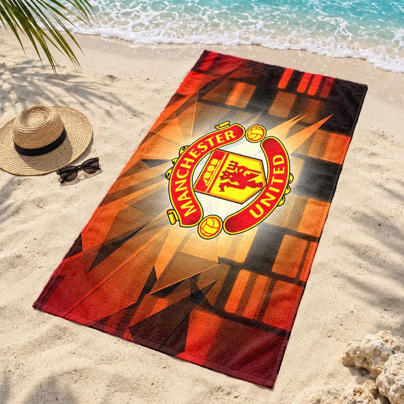FC Manchester Microfiber Beach Towel Quick Dry Sand Free Lightweight Beach Towels for Travel Swimming Camping