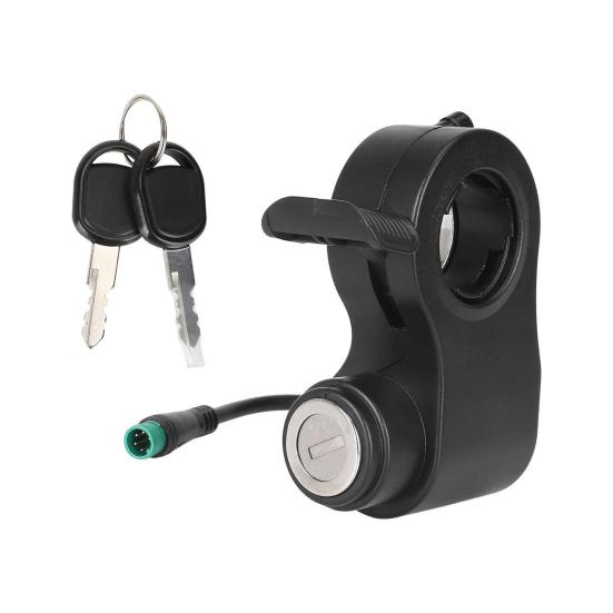 Electric Scooter Ignition Lock with Keys Easy To Use E-scooter Throttle Accelerator Starter Switch Lock for Kukirin G2 Pro/G2 Max