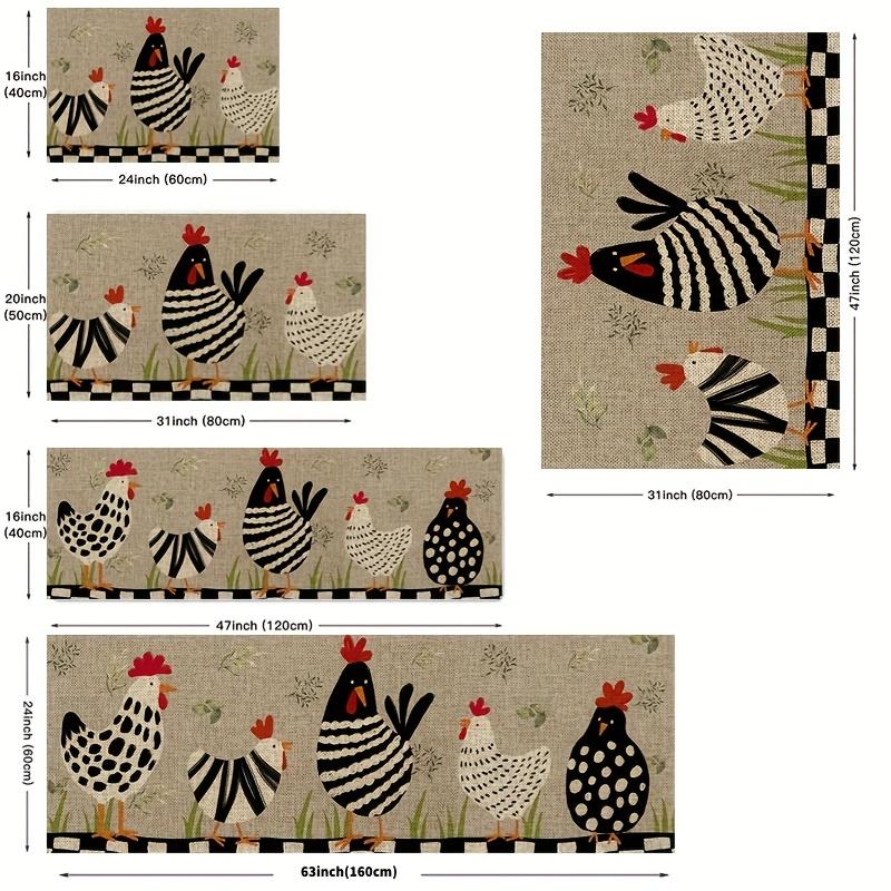 1 шт. куры против усталости кухонные коврики петух водонепроницаемый нескользящий толстый мягкий кухонный коврик сверхмощный комфортный стоячий коврик для кухни