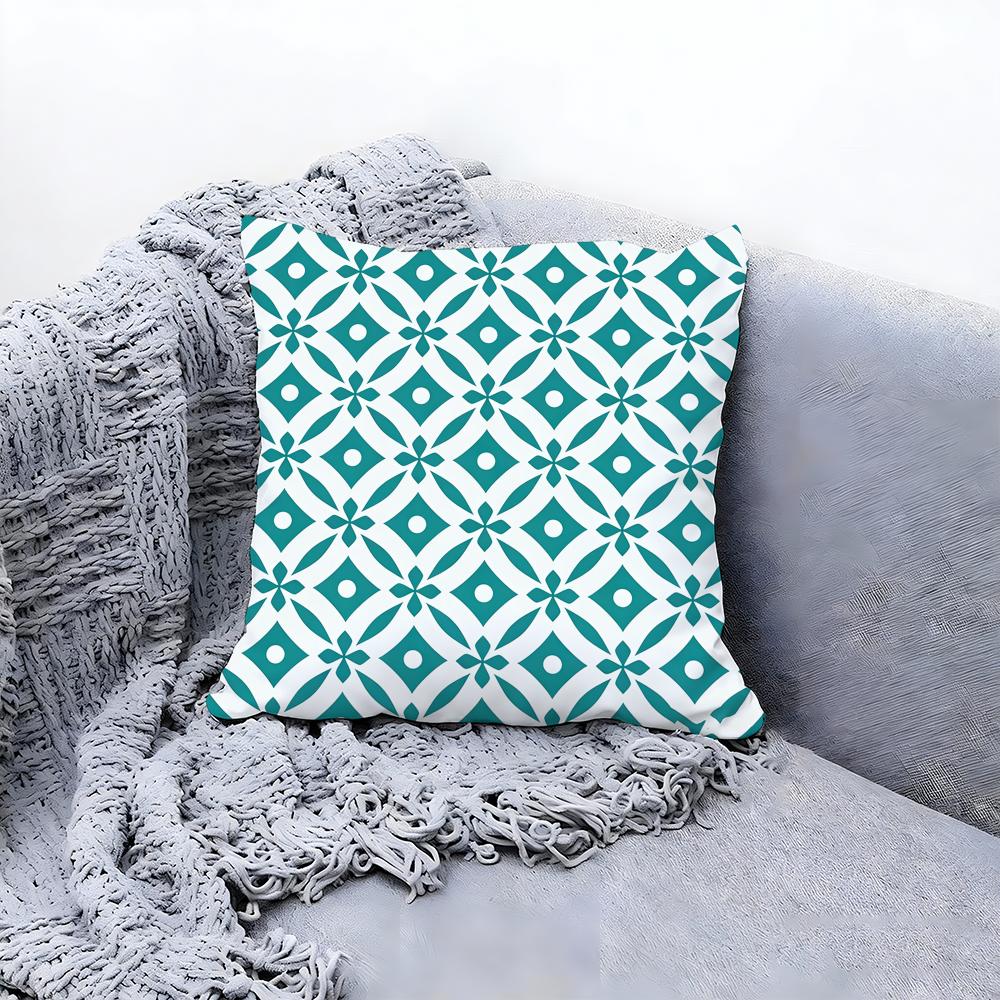 Bright Mosaic Pattern Print Cushion Cover Premium Comfort Reversible Pillow Cove Two in One Design for Any Room Car Interior