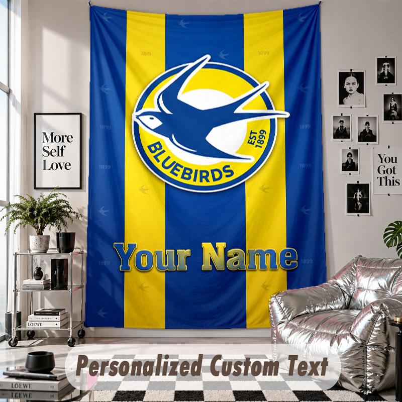 Wall Hanging Tapestry With Custom Name & Text, Cardiff City Decorative Tapestry For Bedroom