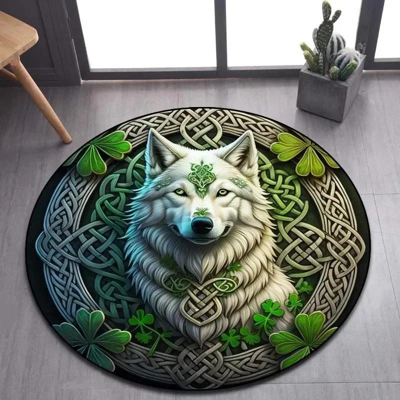 Viking Valknut Yggdrasil Tree of Life круглый ковер, ковер для гостиной, спальни, дивана, декор игровой комнаты, нескользящий напольный коврик