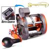 Trolling Fishing Reel 7BB Metal Sea Fishing Baitcasting Reel Depth Counter Round Fishing Reel
