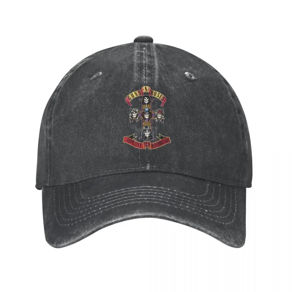 Guns N Rose GNR Logo Unisex Baseball Cap Steampunk Music Distressed Denim Washed Caps Hat Fashion Running Golf Gift Cap