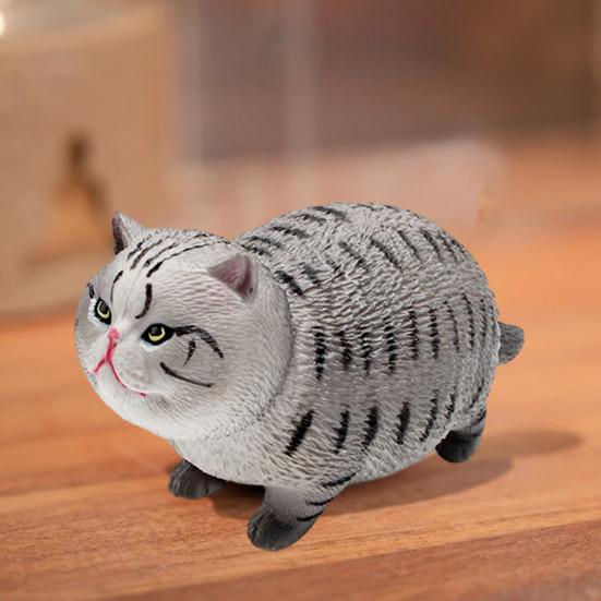 Миниатюрная фигурка котенка из ПВХ, имитация кошки, статуэтка, скульптура, развивающая игрушка-животное, украшение для рабочего стола, подарок для любителей кошек.
